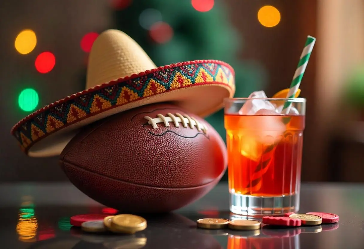 Cinco de Mayo festive football with a sombrero