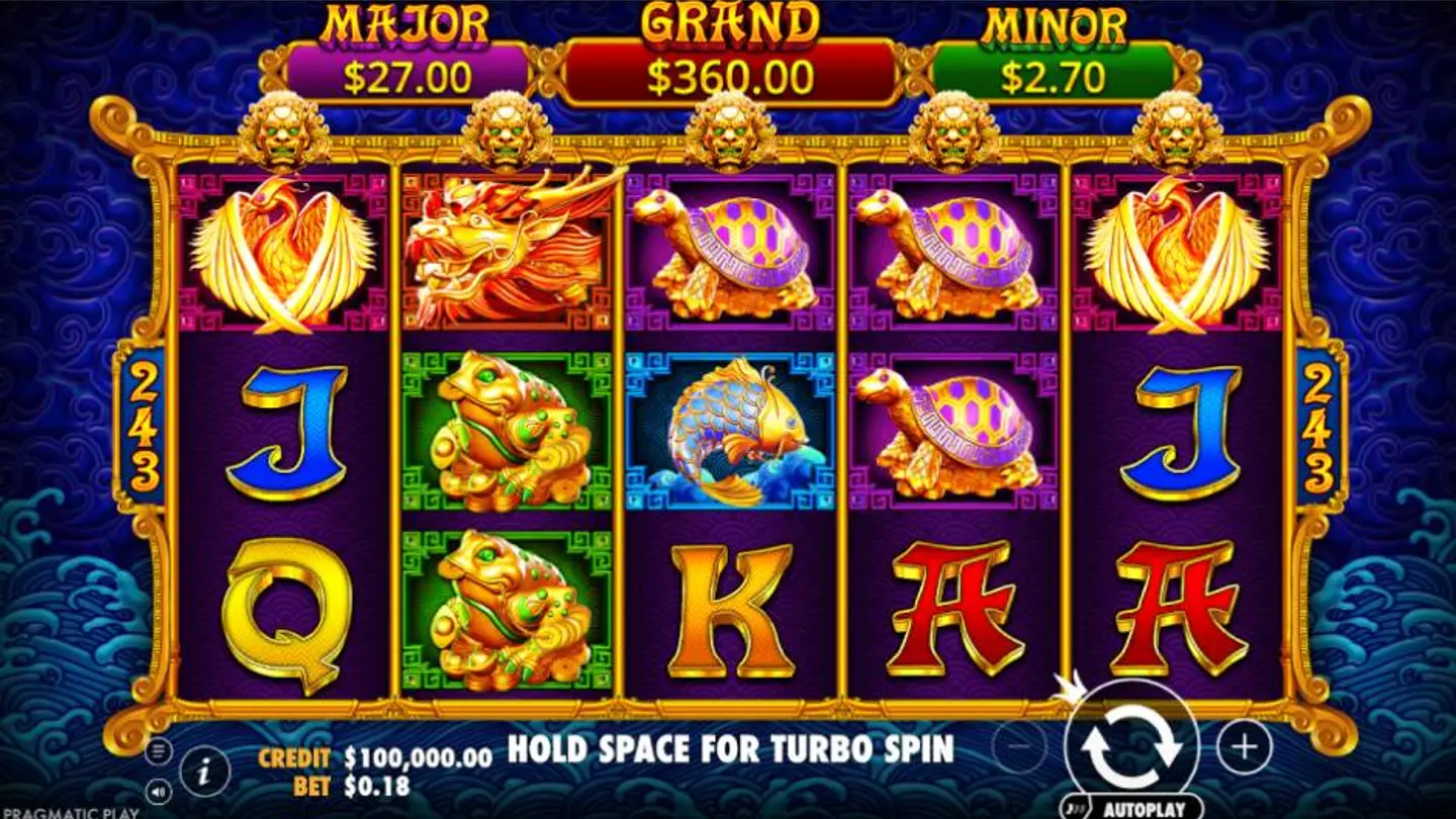 5 Lions Gold Slot Background
