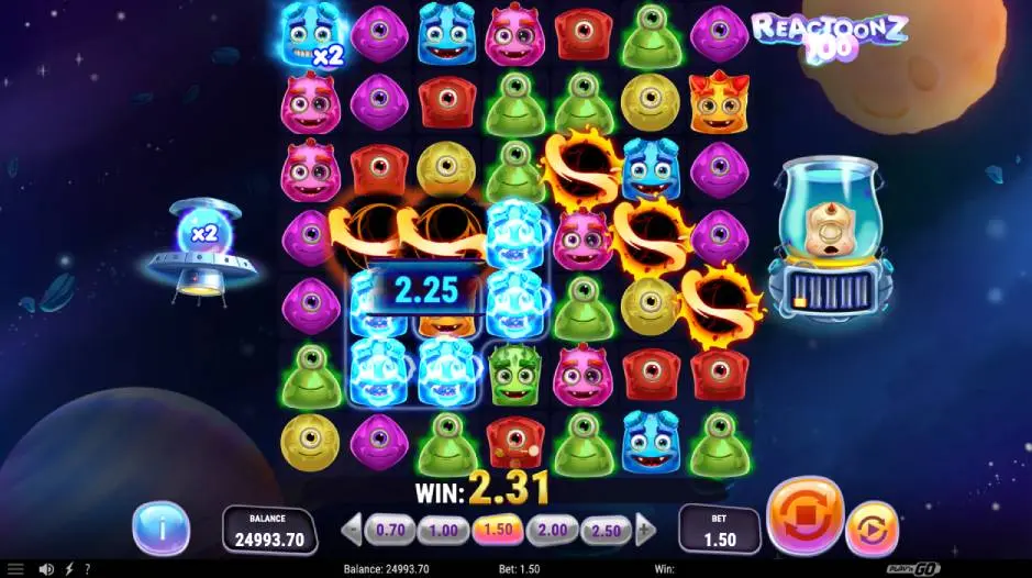 Reactoonz 100 Slot Design