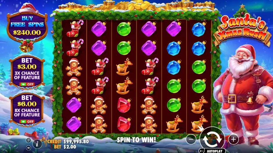 Santa’s Xmas Rush Slot Symbols