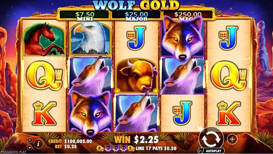 Wolf Gold Slot Howling Wolf Screenshot